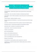 BONENT CERTIFIED HEMODIALYSIS TECHNOLOGIST-TECHNICIAN STUDY GUIDE KEY WORDS SOLUTION UPDATE 20233 