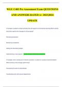 WGU C483 Pre Assessment Exam QUESTIONS AND ANSWERS RATED A+ (2023/2024) (VERIFIED SOLUTIONS) | Latest 2023/24 | Updated & Verified | Guaranteed Success | 37 Pages