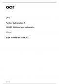 ocr AS Level Further Mathematics A Y535-01 June2023 Mark Scheme.