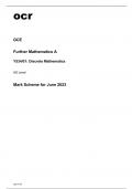 ocr AS Level Further Mathematics A Y534-01 June2023 Mark Scheme.