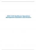 WGU C429 Healthcare Operations Management Questions and Answers