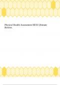 Physical Health Assessment HESI Ultimate Review.