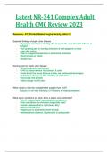 Latest NR-341 Complex Adult Health CMC Review 2023