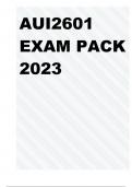 AUI2601 EXAM PACK 2023