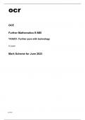 ocr A Level Further Mathematics B MEI Y436/01 June2023 Question Paper and Mark Scheme.