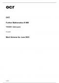 ocr A Level Further Mathematics B MEI Y435-01 June2023 Mark Scheme.