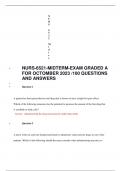 NURS-6521-MIDTERM-EXAM GRADED A  FOR OCTOMBER 2023 /100 QUESTIONS  AND ANSWERS