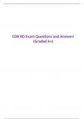 CDR RD Exam Questions and Answers (Graded A+)