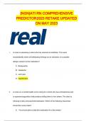 {NGN}ATI RN COMPREHENSIVE PREDICTOR 2023 RETAKE UPDATED ON MAY 2023