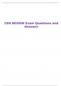 CEN REVIEW Exam Questions and Answers