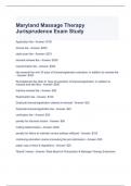 Maryland Massage Therapy Jurisprudence Exam Study