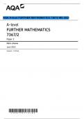 AQA A-level FURTHER MATHEMATICS 7367/2 MS 2023