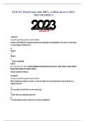 NUR 212 Final Exam-with 100% verified answers-2022- 2023 GRADED A 