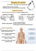 Class notes Chapter 8 (Joint)  for Seeley's Anatomy and Physiology