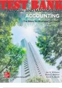 TEST BANK for Financial & Managerial Accounting, 20th Edition By Williams, Bettner and Smith | Complete 26 Chapters