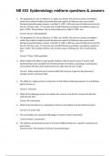 NR 503 Epidemiology midterm questions & answers.