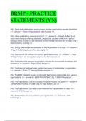 BRMP - PRACTICE STATEMENTS (YN) With Correct answers 2023
