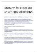 Midterm for Ethics EDF 6557 100% SOLUTIONS