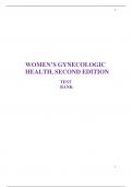 TEST BANK WOMEN’S GYNECOLOGIC HEALTH, SECOND EDITION