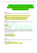 NRNP 6675 Week 11 Final Exam ALL 100QUESTIONS WITH CORRECT ANSWERS GRADED A+