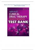 Abrams' Clinical Drug Therapy: Rationales for Nursing Practice 12th Edition Frandsen Test Bank