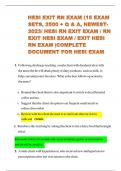 HESI EXIT RN EXAM(15 EXAM SETS,2500+ Q &A 2023