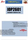 IOP2601 Assessment 4 (DETAILED ANSWERS) Semester 2 2023 - DUE 10 October 2023