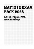 MAT1512 EXAM PACK