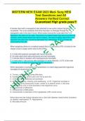 MIDTERM NEW EXAM 2023 Med- Surg HESI Test Questions and All Answers Verified Correct Guaranteed High grade pass!!!