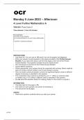 ocr A Level Further Mathematics A Y541/01 Question Paper June2023.