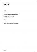 ocr AS Level Further Mathematics B MEI Y411/01 Mark Scheme June2023.