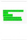 NURS 6501 WEEK 3 QUIZ (2023) ADVANCED PATHOPHYSIOLOGY WALDEN UNIVERSITY