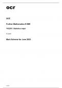 ocr A Level Further Mathematics B MEI Y422/01 Mark Scheme June2023.