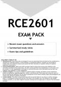 RCE2601 EXAM PACK 2025 - DISTINCTION GUARANTEED