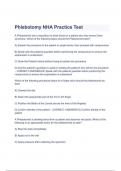 Phlebotomy NHA Practice Test With Correct Answers 2023 ( A+ GRADED 100% VERIFIED)