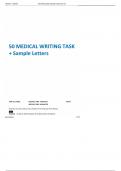 50 MEDICAL WRITING TASK + Sample Letters  for oet