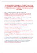 FLORIDA FIRE INSTRUCTOR 1 EXAM ACTUAL EXAM  300 QUESTIONS AND CORRECT DETAILED ANSWERS  WITH RATIONALES (VERIFIED ANSWERS) |ALREADY GRADED A 