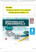 TEST BANK For Microbiology Fundamentals A Clinical Approach, 4th Edition by Marjorie Kelly Cowan | Verified Chapters 1 - 22 Updated, Complete Newest Version