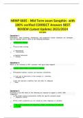 NRNP 6665-Mid Term exam Seraphin- with100% verified CORRECT Answers BESTREVIEW (