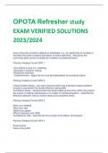 OPOTA Refresher study  EXAM VERIFIED SOLUTIONS  2023/202