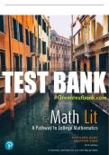 Test Bank For Math Lit: A Pathway to College Mathematics 3rd Edition All Chapters - 9780137418909