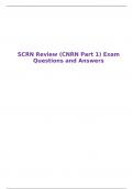 SCRN Review (CNRN Part 1) Exam Questions and Answers