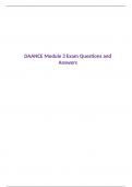 DAANCE Module 3 Exam Questions and Answers