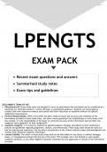 LPENGTS EXAM PACK 2023 - DISTINCTION GUARANTEED