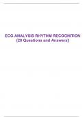 ECG ANALYSIS RHYTHM RECOGNITION {20 Questions and Answers}