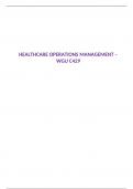 HEALTHCARE OPERATIONS MANAGEMENT – WGU C429