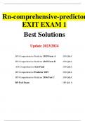 Rn-comprehensive-predictor EXIT EXAM 1 Best Solutions   Update 2023/2024