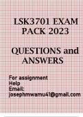 LSK3701  EXAM PACK 2023