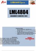 LML4804 Assignment 3 (DETAILED ANSWERS) Semester 2 2023