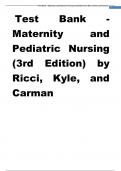 MATERNITY AND PEDIATRIC NURSING Newest and quick pass exam and answers 2023/2024